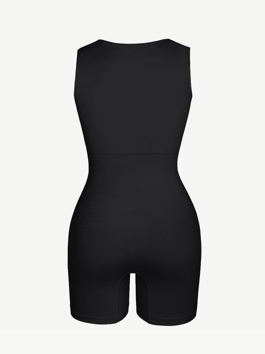 Wholesale🌿 Eco-friendly Seamless Square Neck Waist and Belly Shaping Jumpsuit